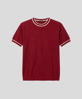 Knitted T-Shirt: Red