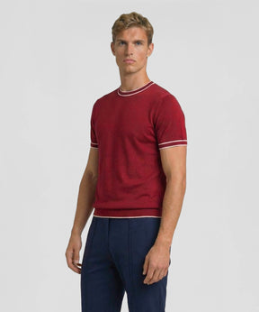 Knitted T-Shirt: Red