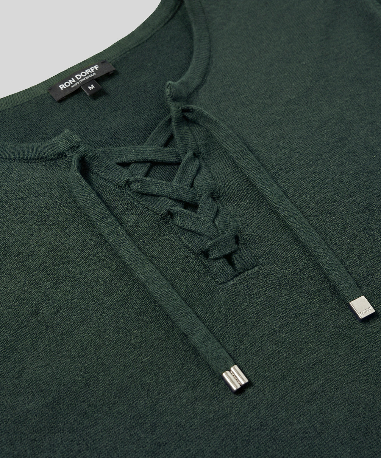Knitted T-Shirt w. Drawstrings: Court Green