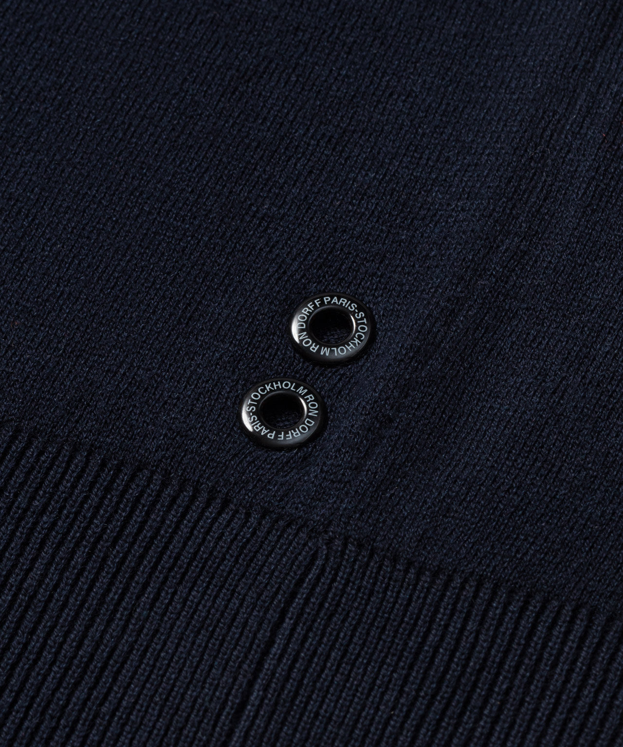 Knitted T-Shirt w. Drawstrings: Navy