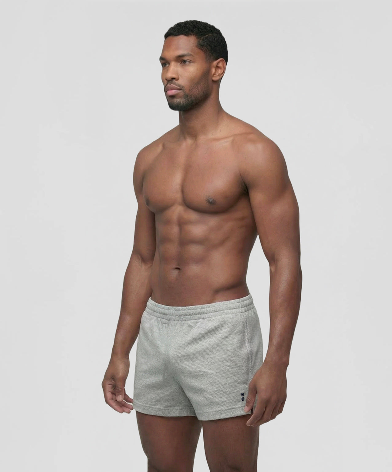Mesh Home Shorts: Grey Melange