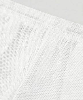 Mesh Home Shorts: White