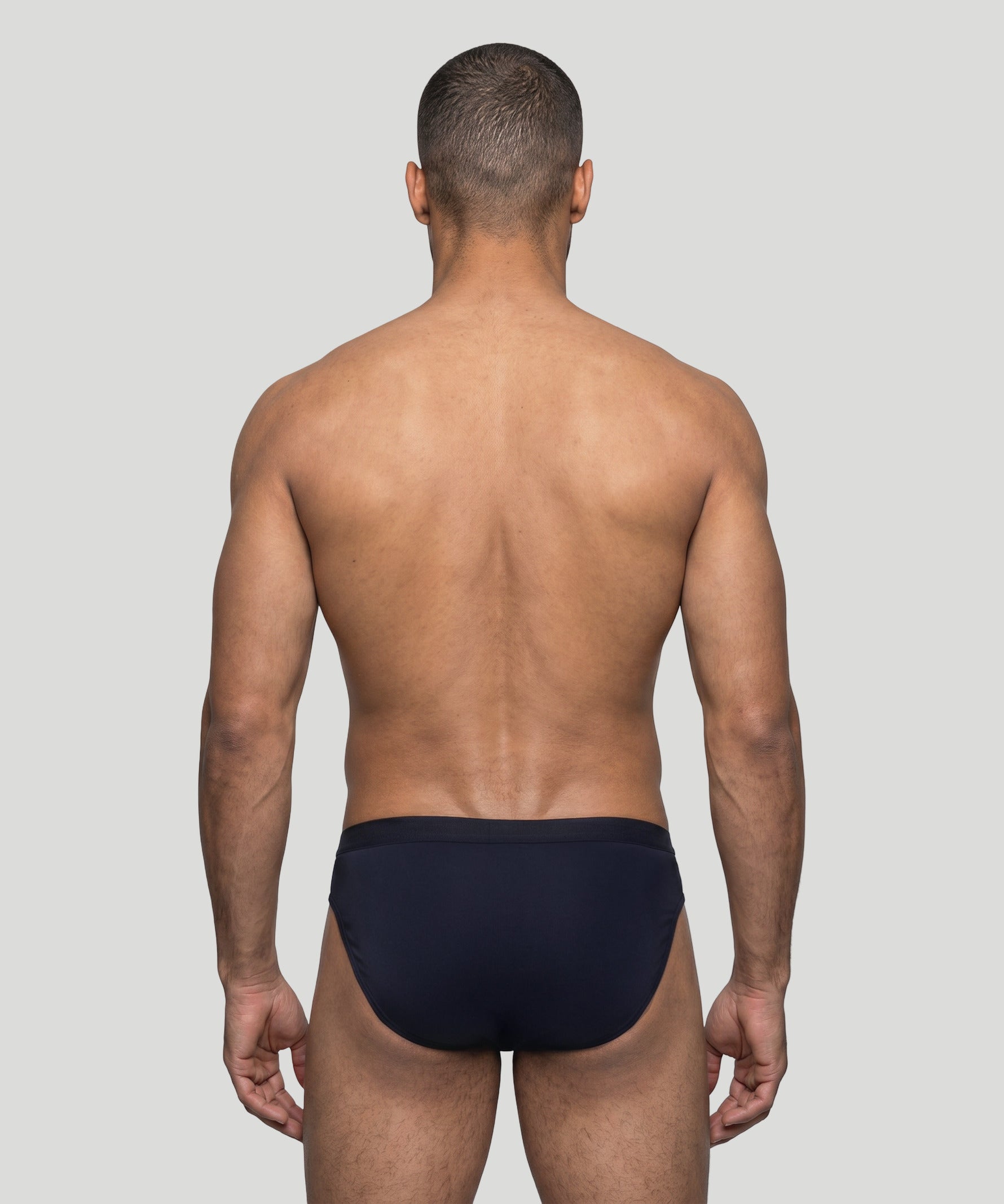 Slim Y-Front Briefs: Navy