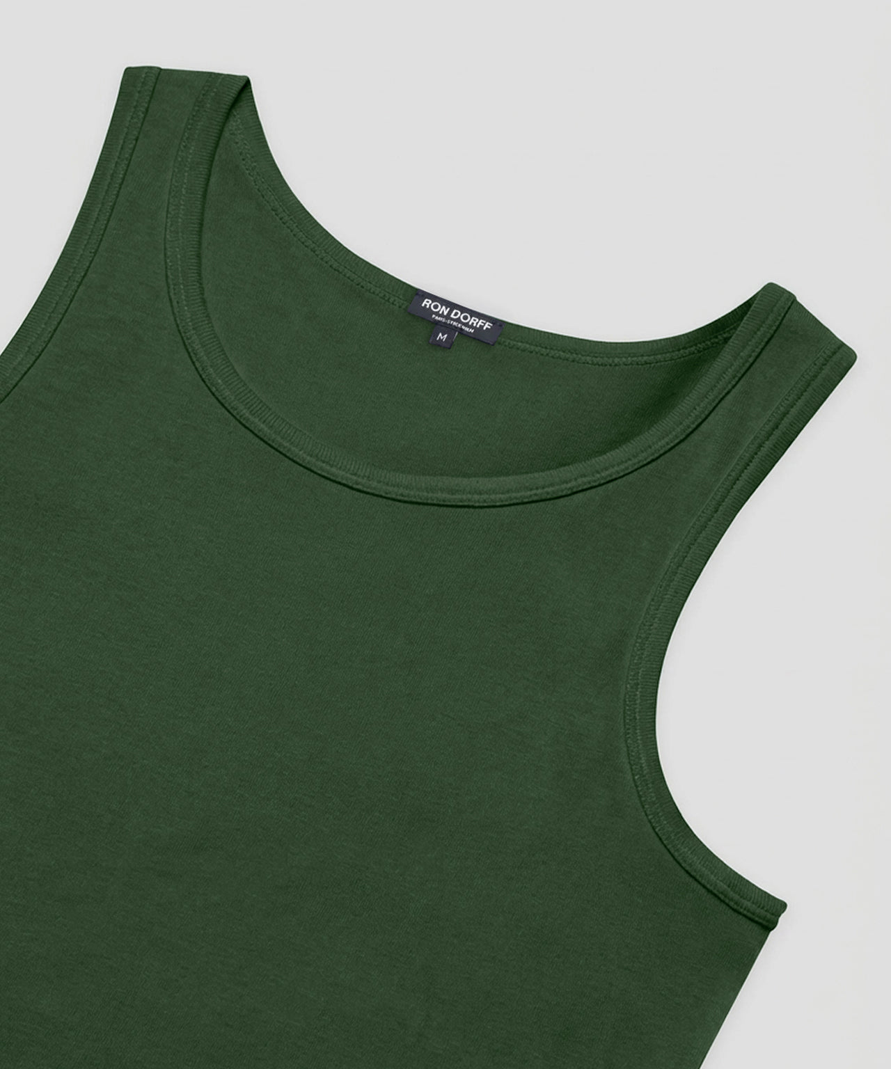 Ribbed Tank Top: Green Court