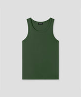 Ribbed Tank Top: Green Court