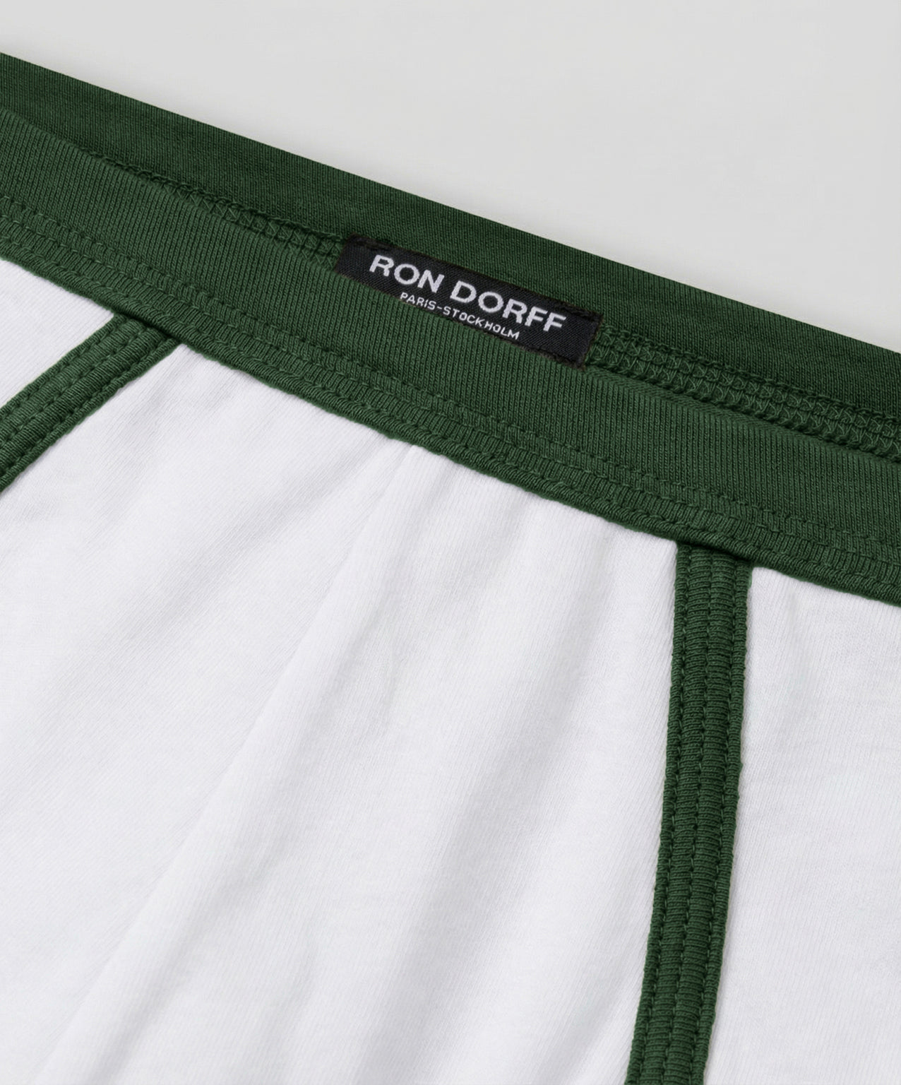 Sports Y-Front Briefs: White/Court Green