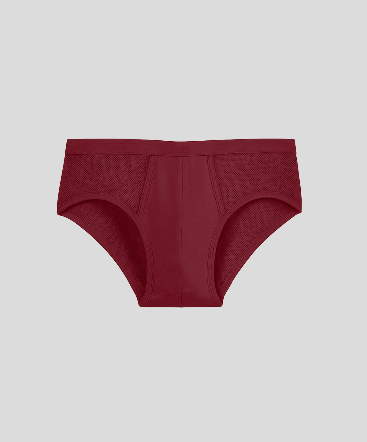 Mesh Y-Front Briefs: Red