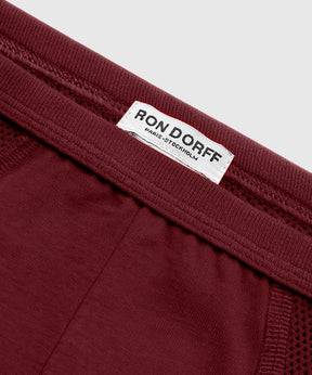 Mesh Y-Front Briefs: Red