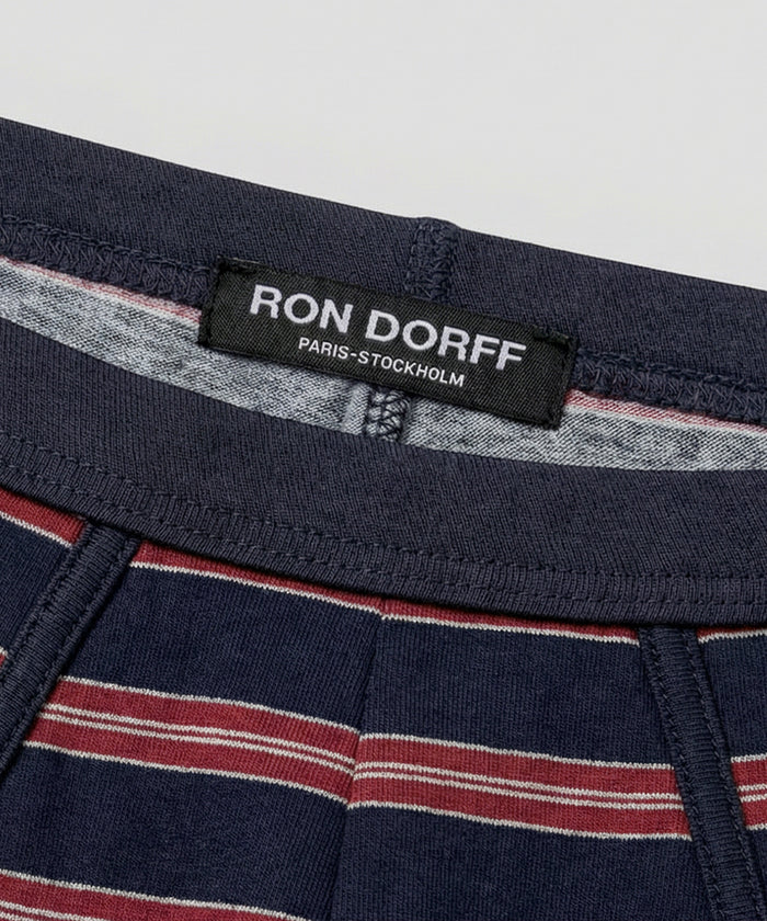 RON DORFF Y-Front Briefs w. Stripes: Navy