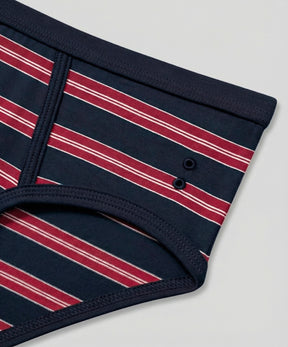 RON DORFF Y Front Briefs w. Stripes: Navy