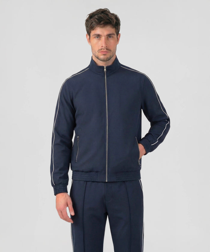 City Jacket w. Piping: Navy