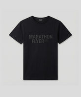 Organic Cotton T-Shirt "MARATHON FLYER": Black