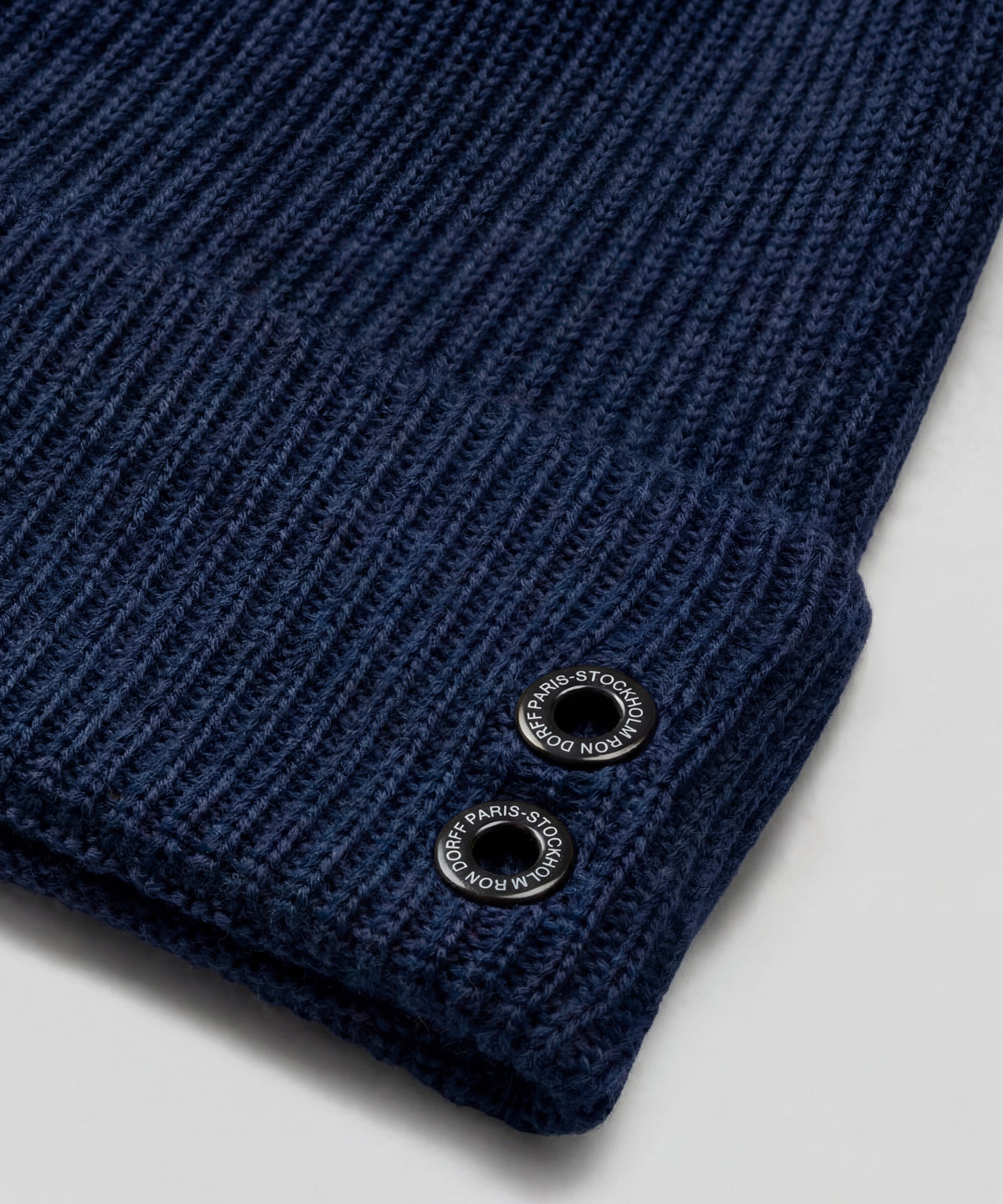 Ribbed Wool Beanies: Navy