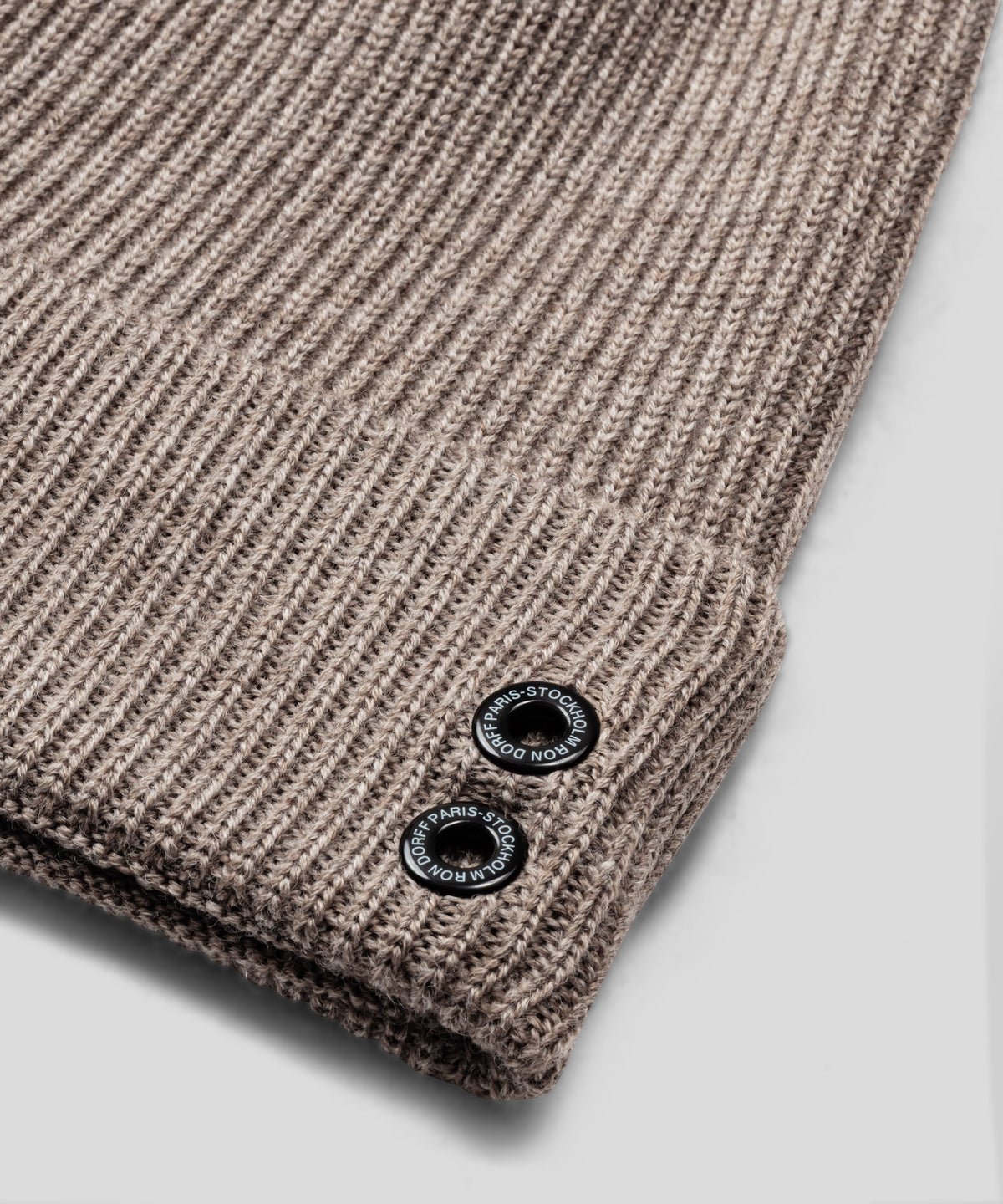 Ribbed Wool Beanies: Sandy Beige