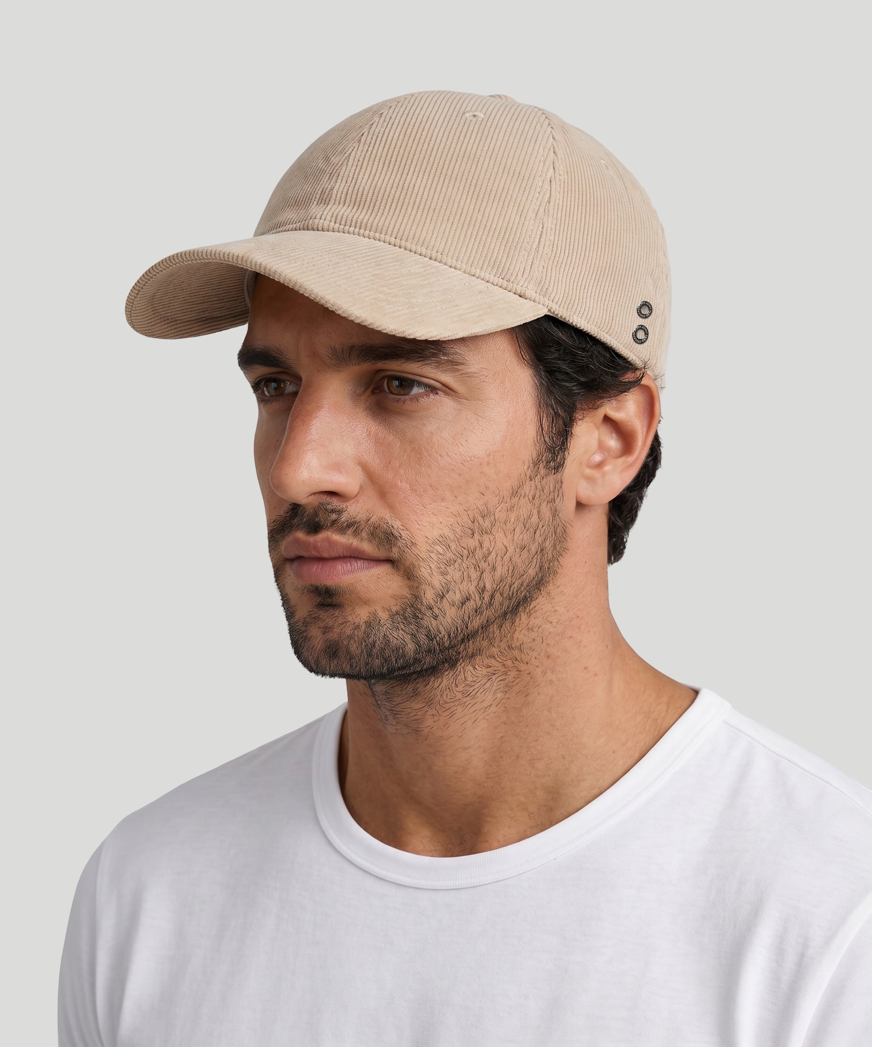 Corduroy Coach Cap: Sandy Beige