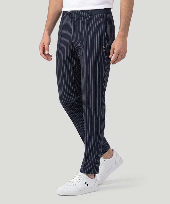 RD Tennis Pants w. Pin Stripes: Navy