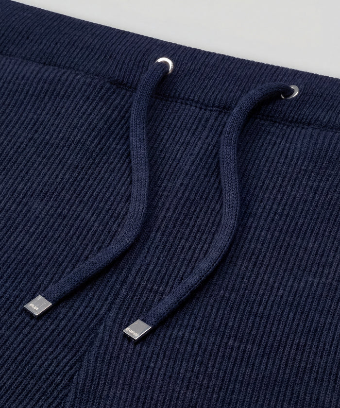 Army Ribbed Wool Pants: Navy