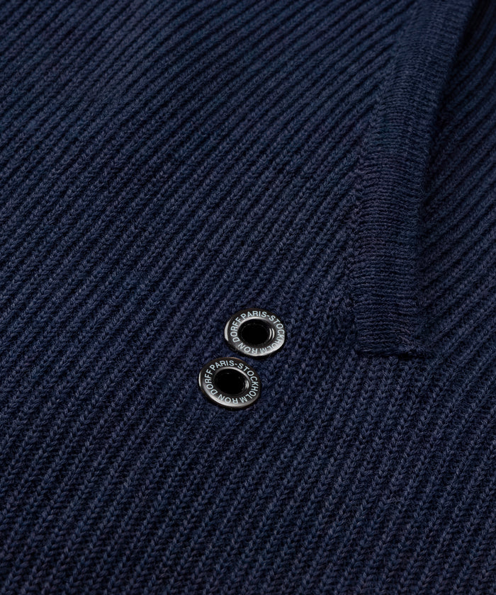 Army Ribbed Wool Pants: Navy