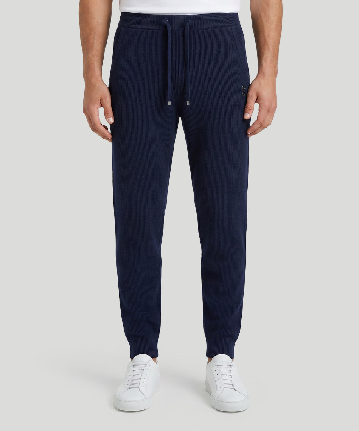 Army Ribbed Wool Pants: Navy