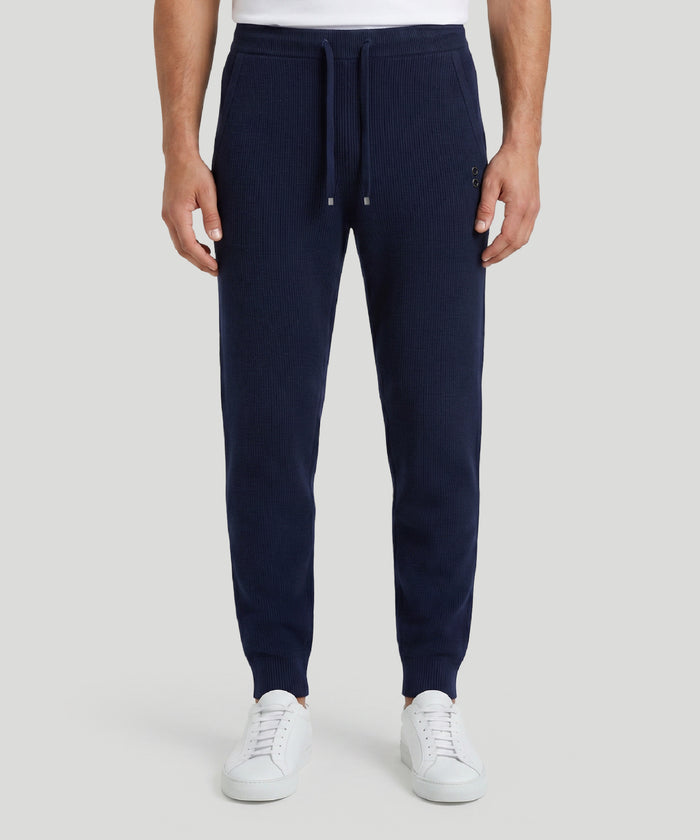 Army Ribbed Wool Pants: Navy