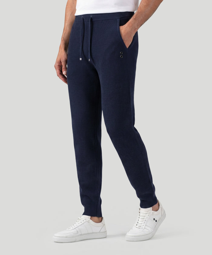 Army Ribbed Wool Pants: Navy