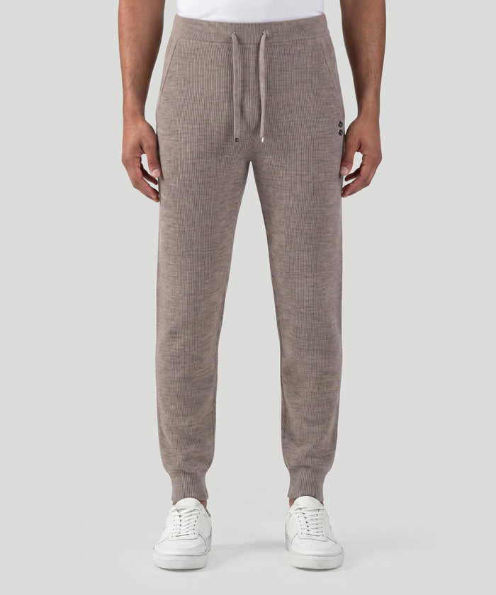 Army Ribbed Wool Pants: Sandy Beige