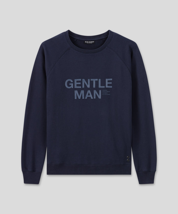 Organic Cotton Sweatshirt "GENTLEMAN": Navy