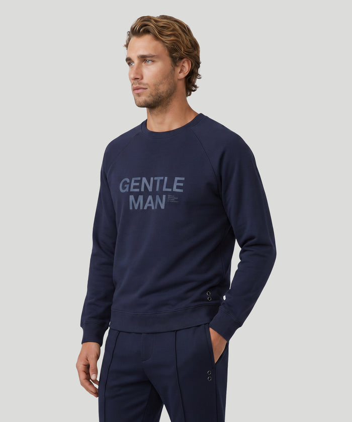 Organic Cotton Sweatshirt "GENTLEMAN": Navy