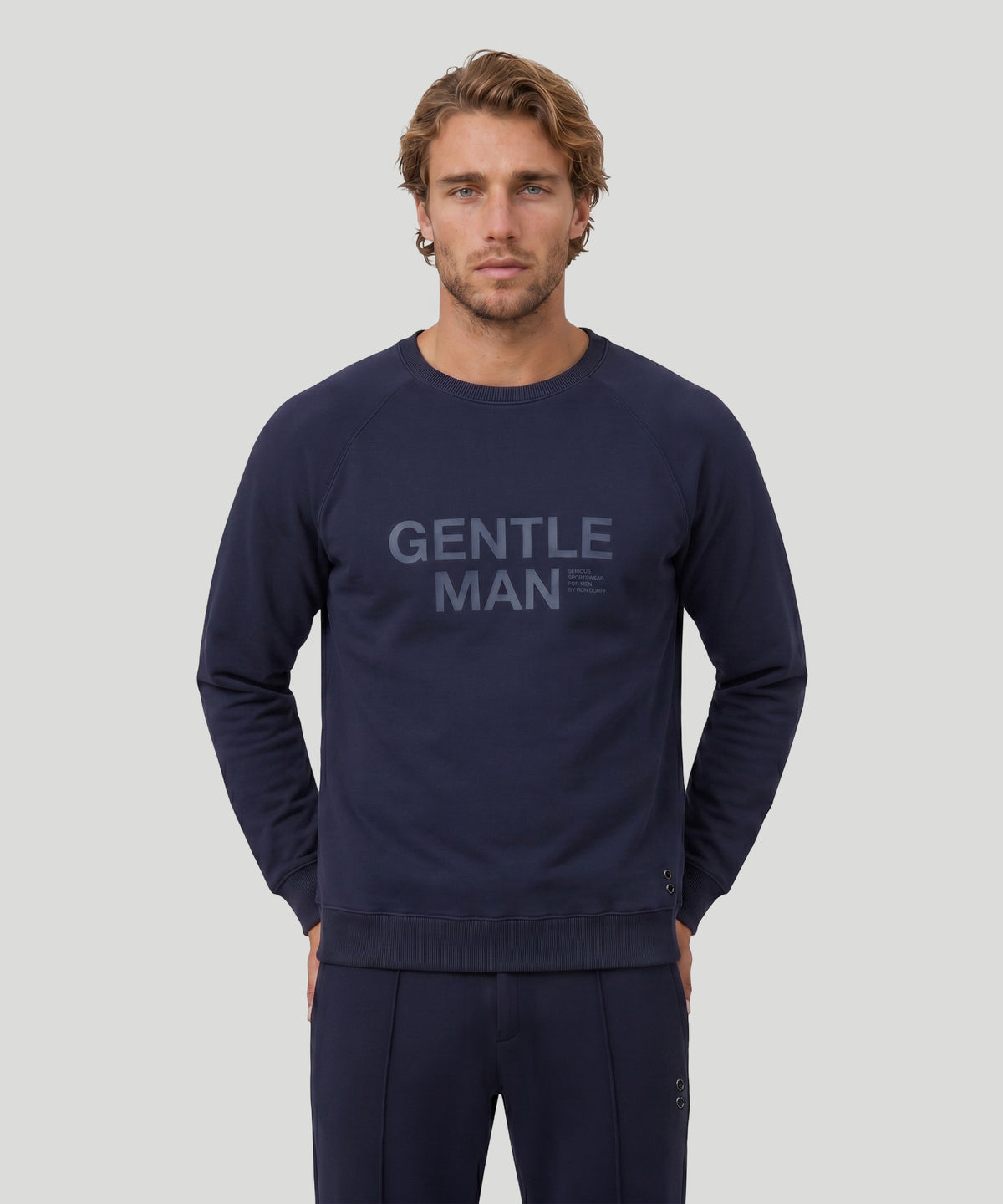Organic Cotton Sweatshirt "GENTLEMAN": Navy
