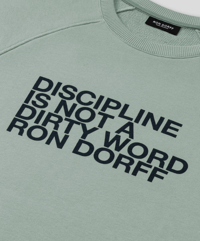 Organic Cotton Sleeveless Sweatshirt "DISCIPLINE": Gray Mist