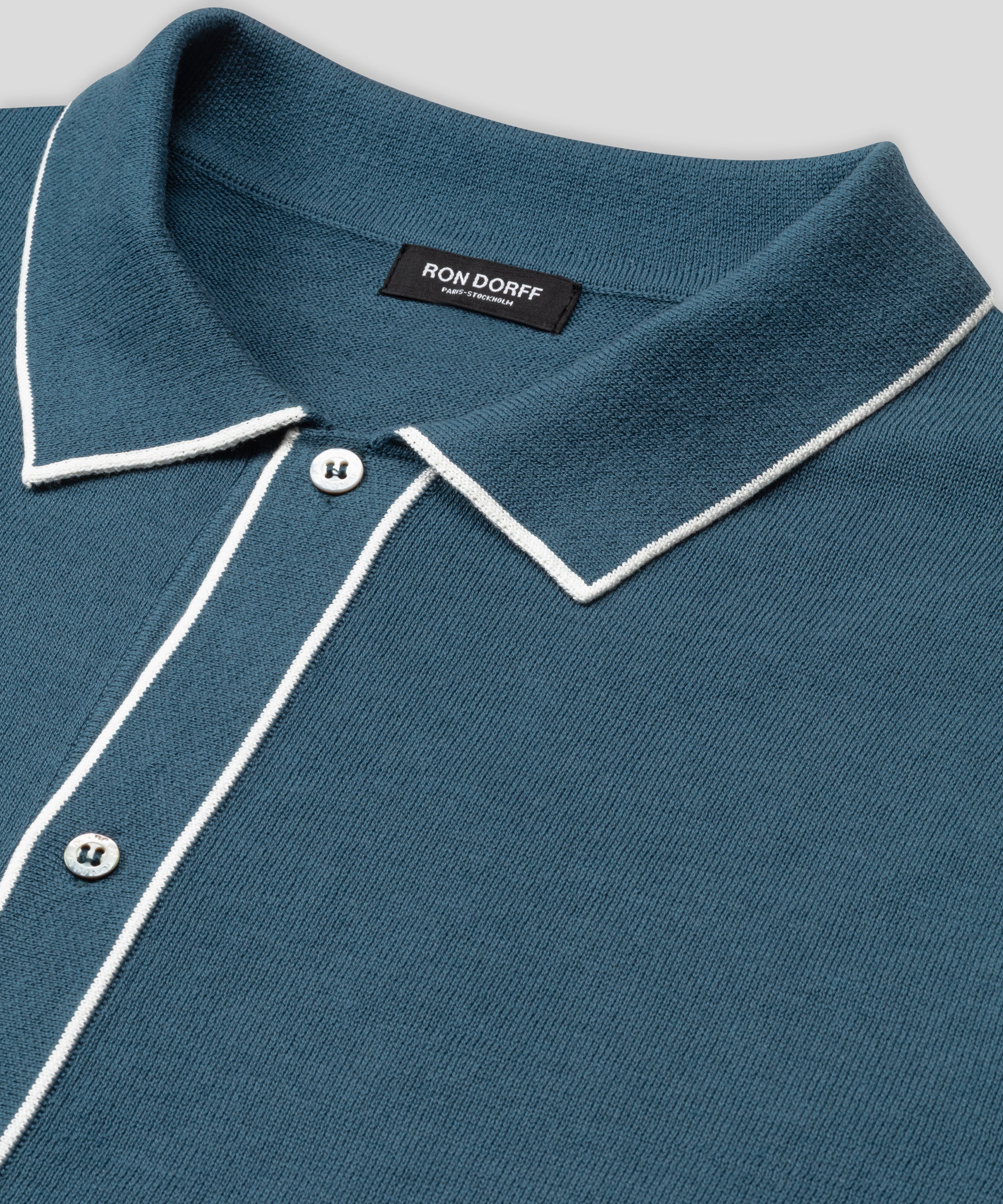 Cotton-Silk Shirt: Baltic Blue