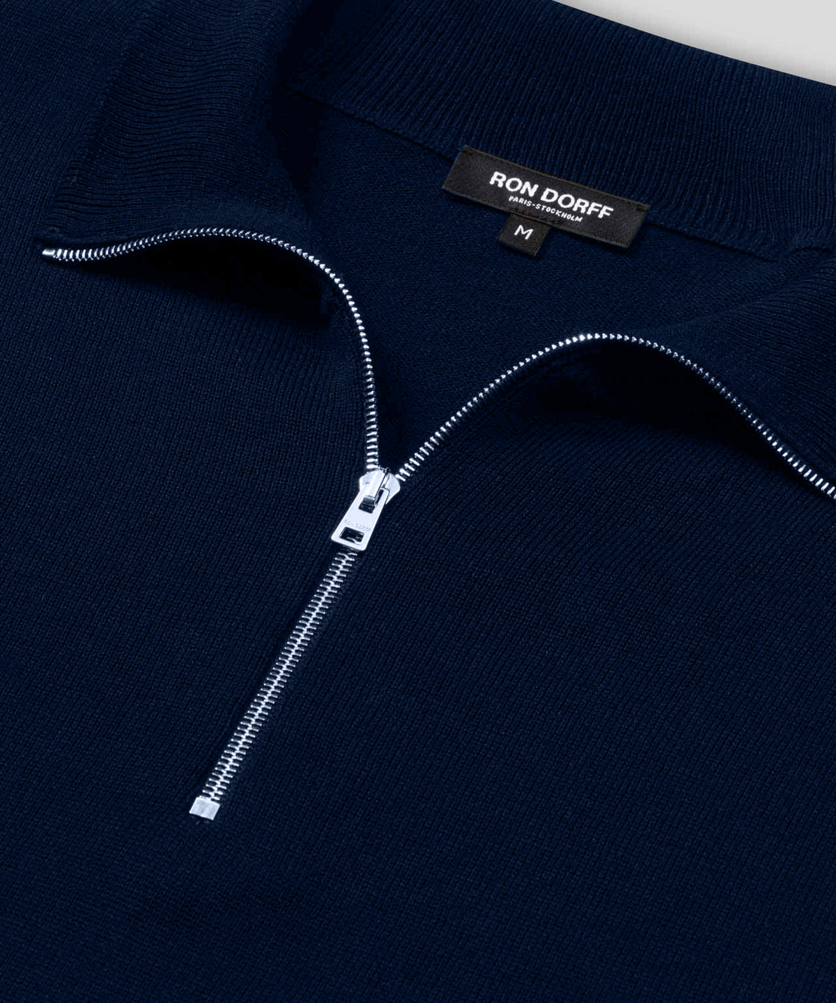 Cotton-Silk RD Polo: Navy