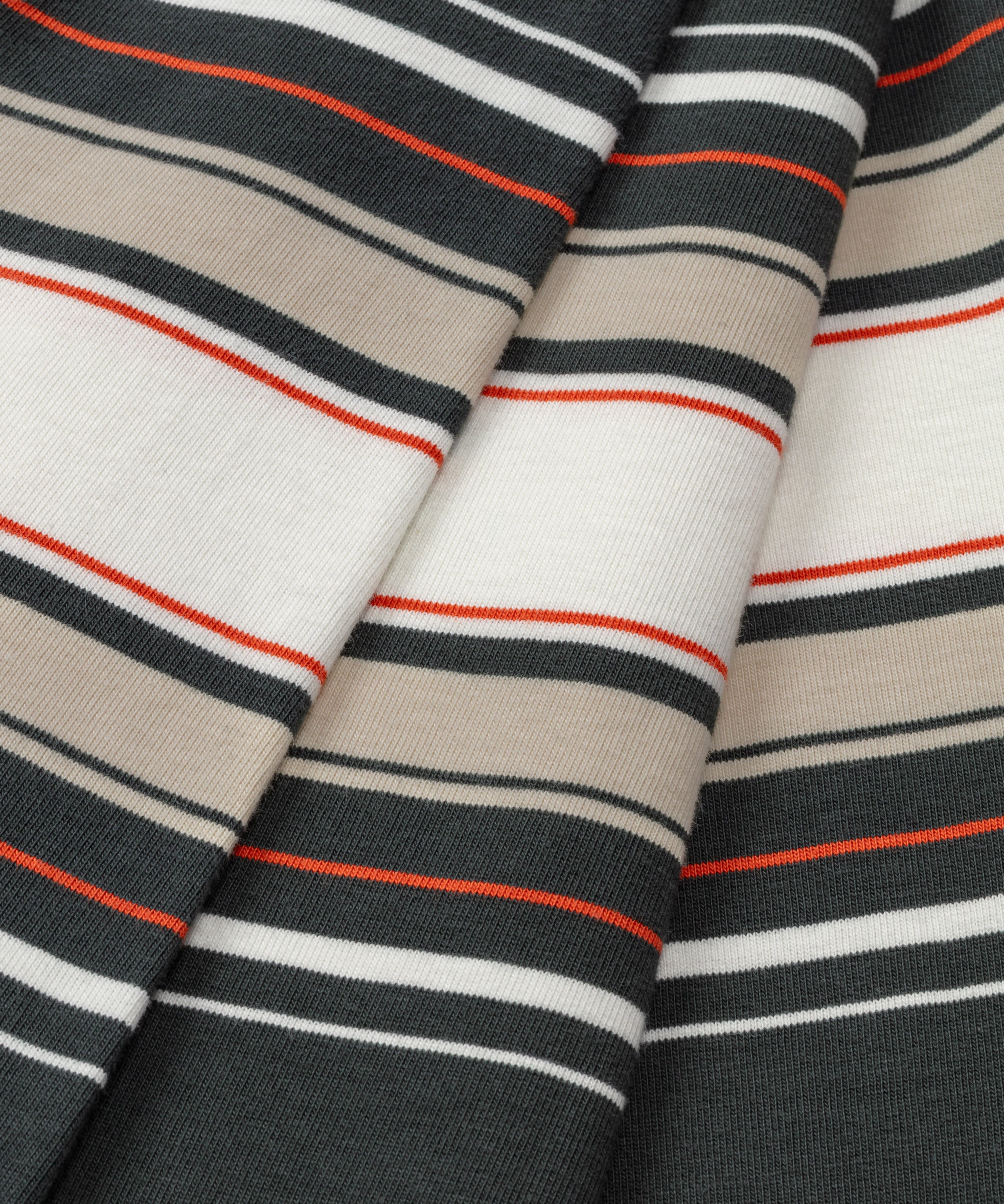 RD Rugby Polo w. Placed Stripes: Urban Khaki