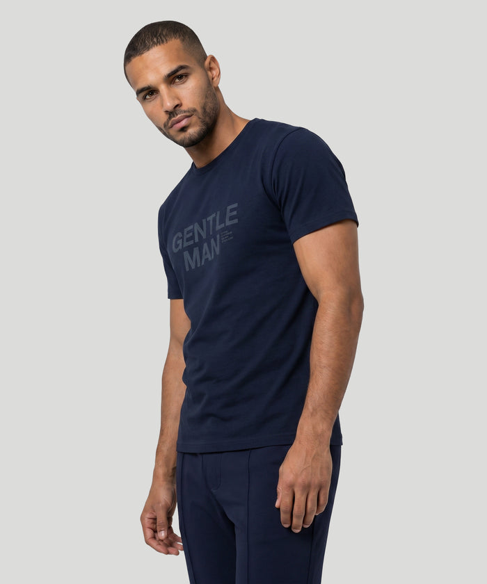 Organic Cotton T-Shirt "GENTLEMAN": Navy