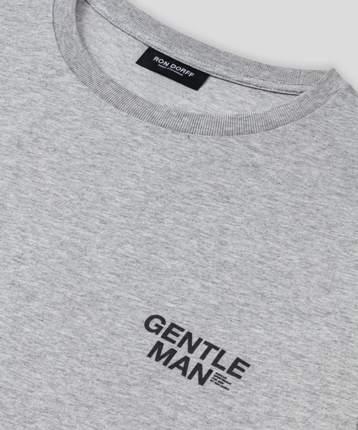 Organic Cotton T-Shirt "GENTLEMAN": Grey Melange