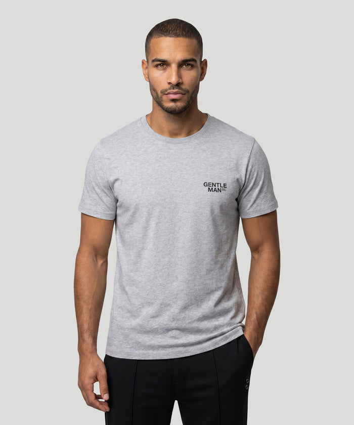 Organic Cotton T-Shirt "GENTLEMAN": Grey Melange
