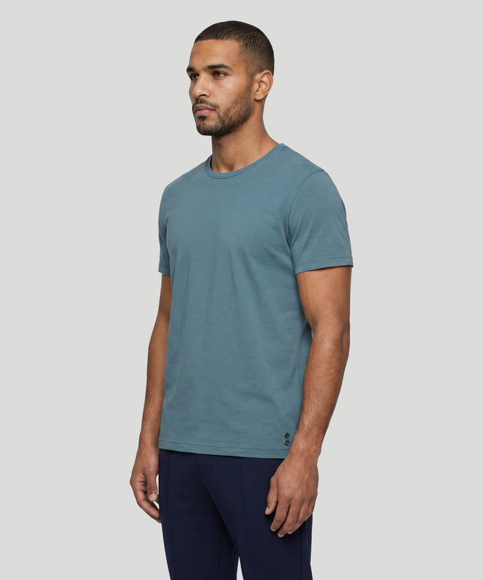 Crew Neck T-Shirt Eyelet Edition: Baltic Blue