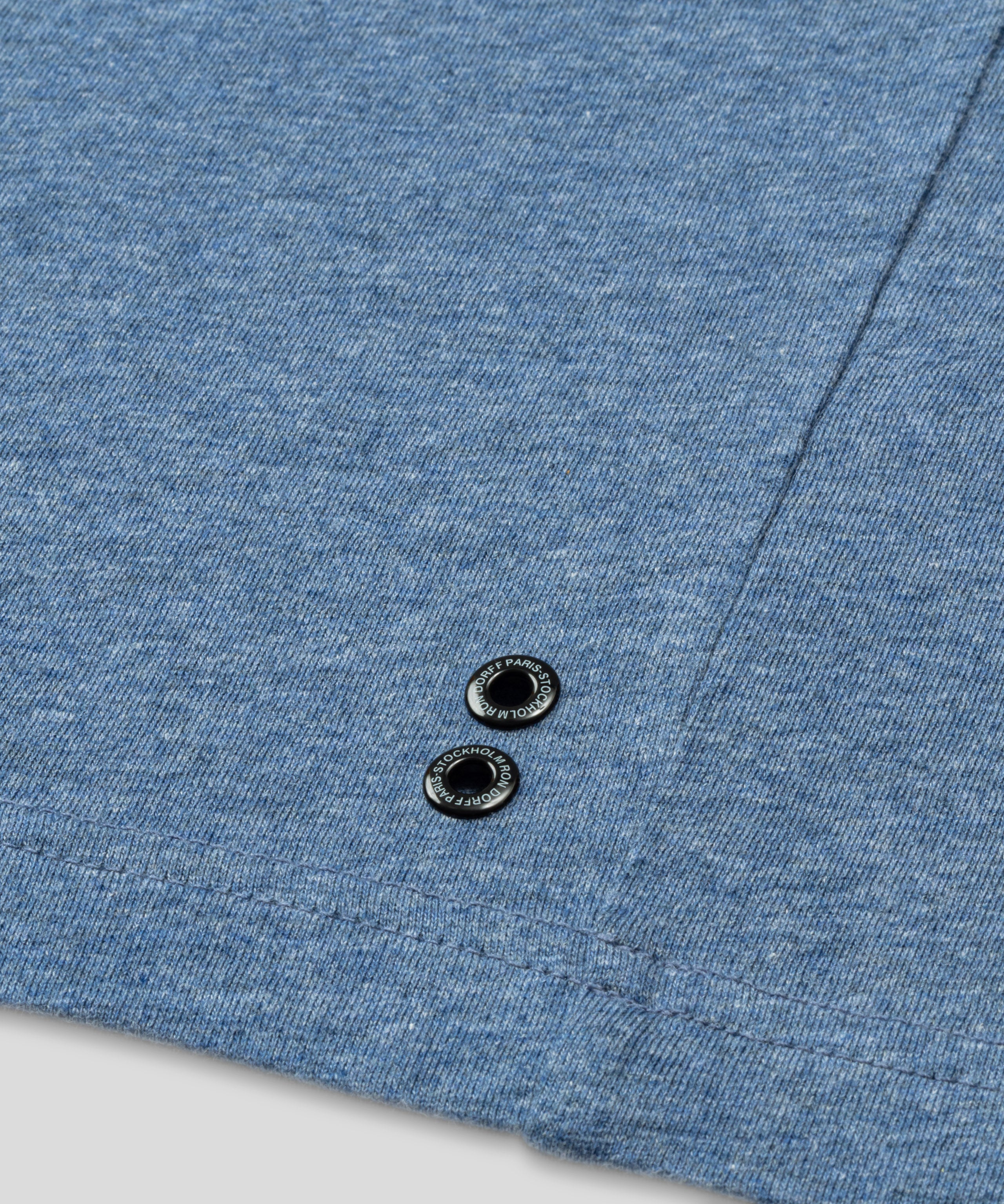 Crew Neck T-Shirt Eyelet Edition: Blue Melange