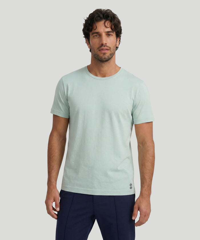 Crew Neck T-Shirt Eyelet Edition: Gray Mist