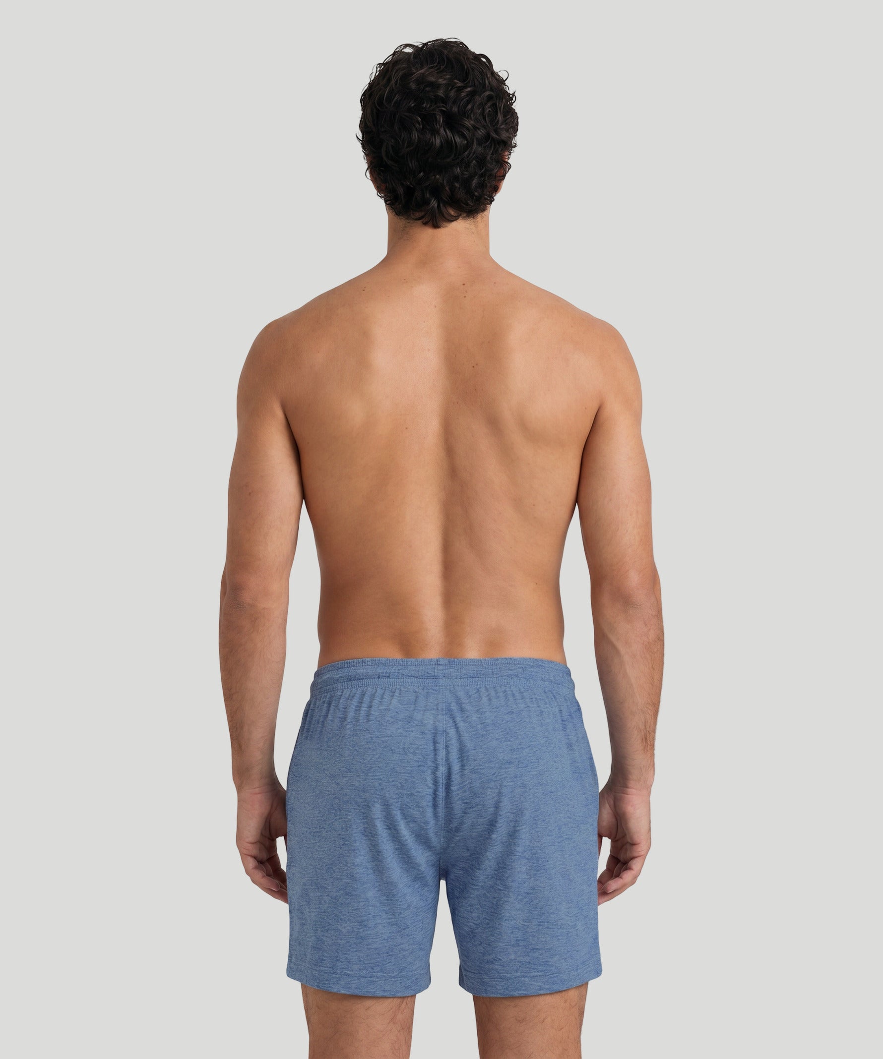 Cotton Home Shorts: Blue Melange