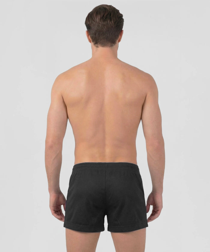 Mesh Home Shorts: Black