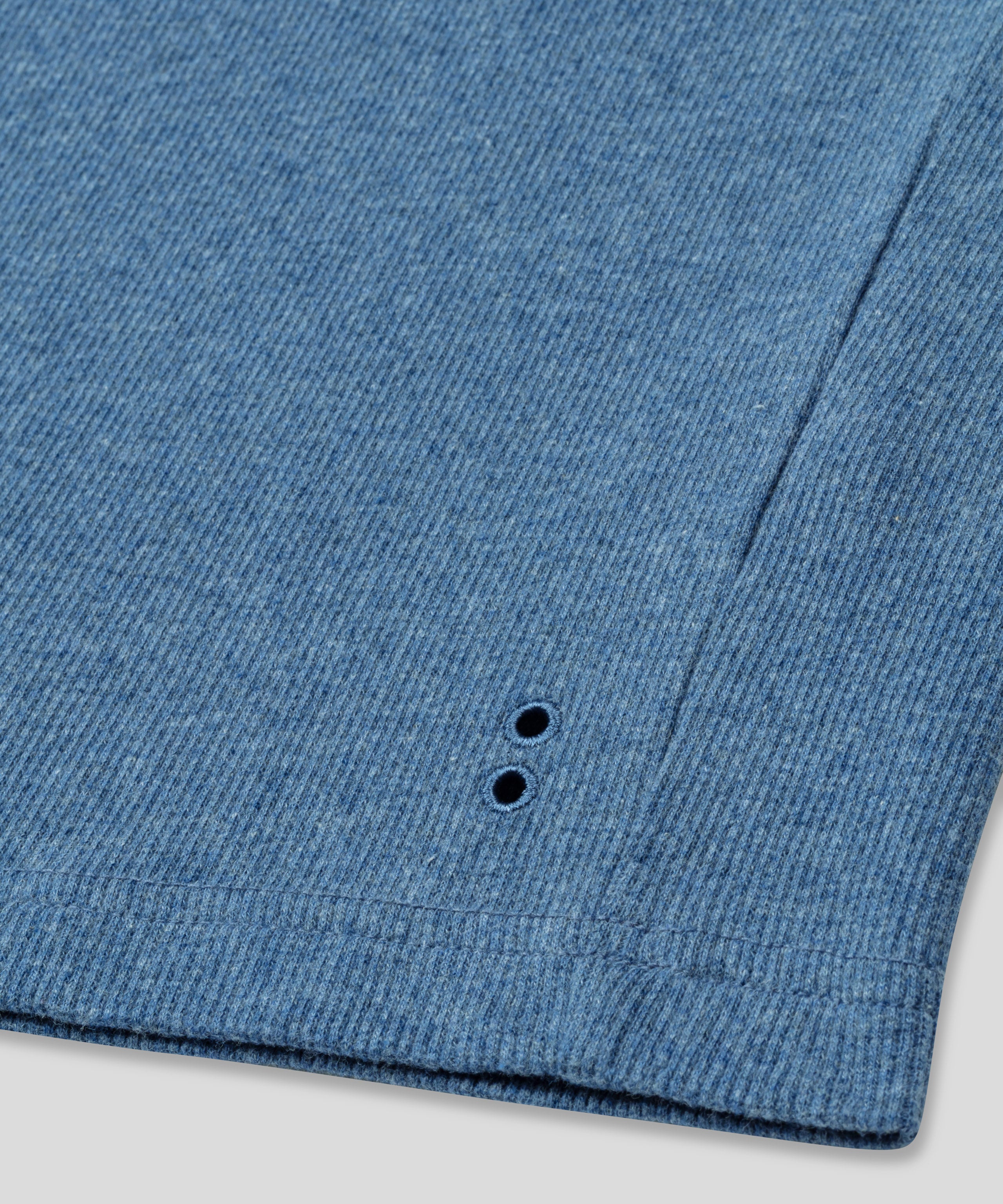 Army Ribbed Tank Top: Blue Melange
