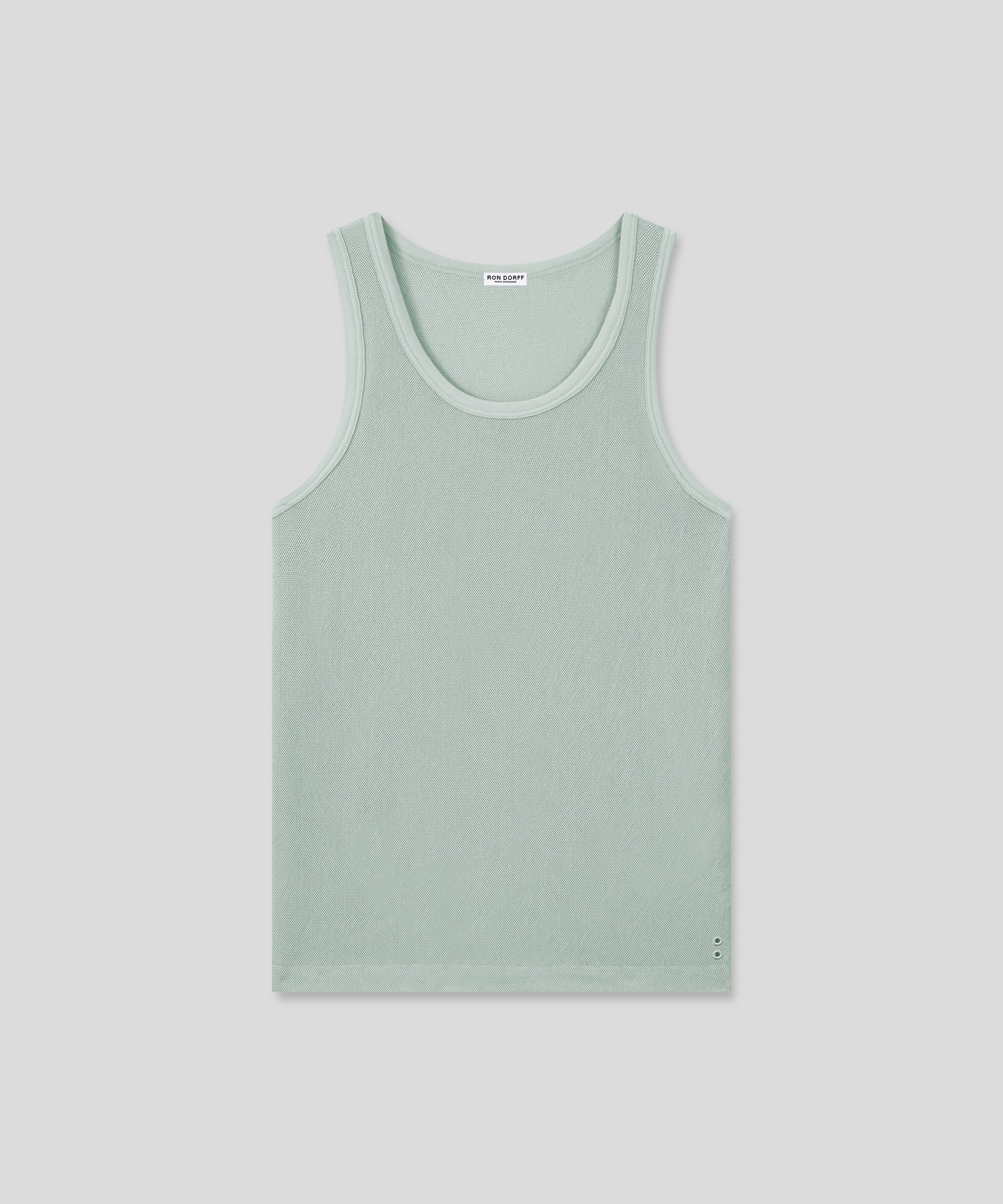 Mesh Tank Top: Gray Mist