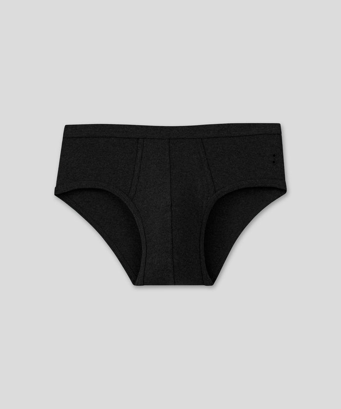 Army Ribbed Y-Front Briefs: Black