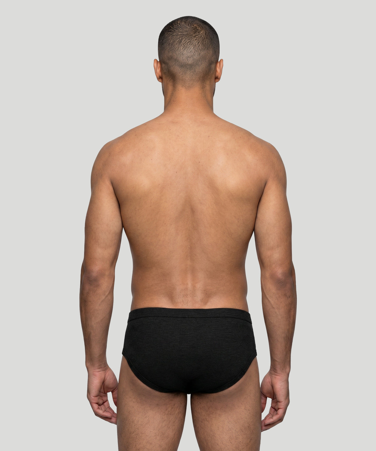 Army Ribbed Y-Front Briefs: Black