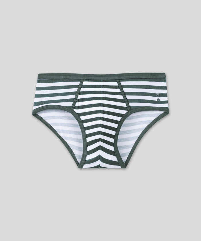 Y-Front Briefs: Balsam Green/White