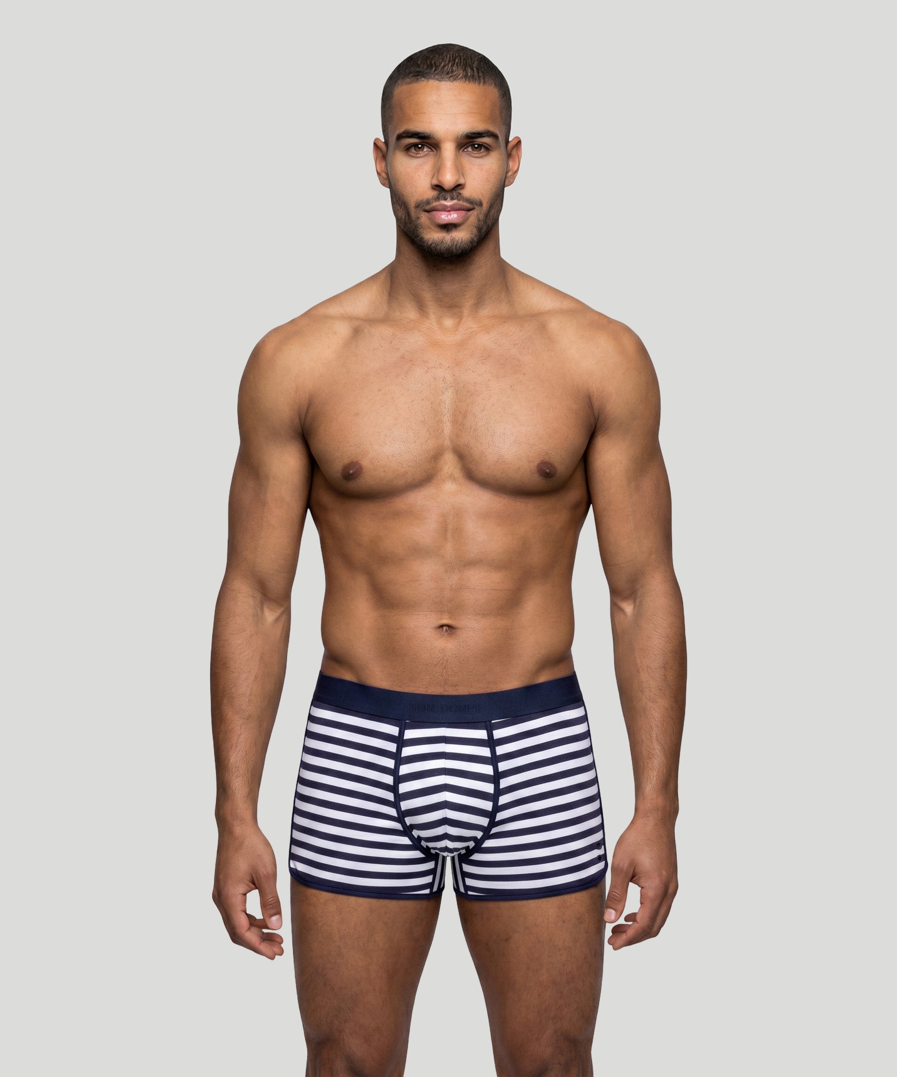Marathon Boxer Briefs: Navy/White