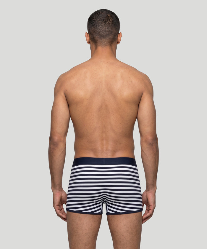 Marathon Boxer Briefs: Navy/White