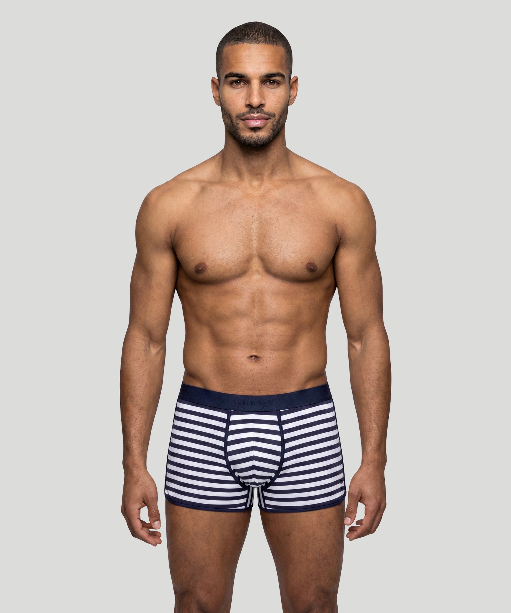Marathon Boxer Briefs: Navy/White