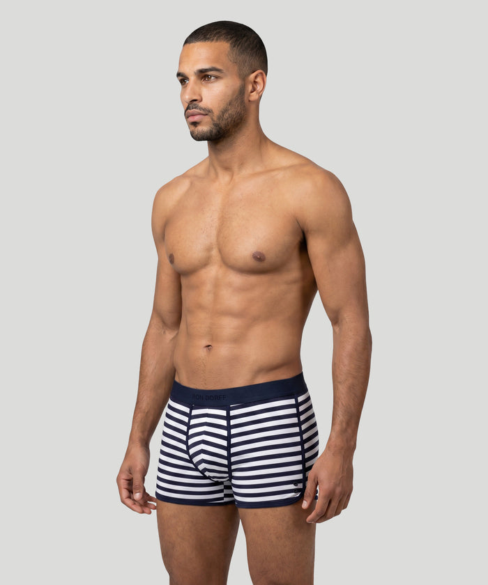 Marathon Boxer Briefs: Navy/White